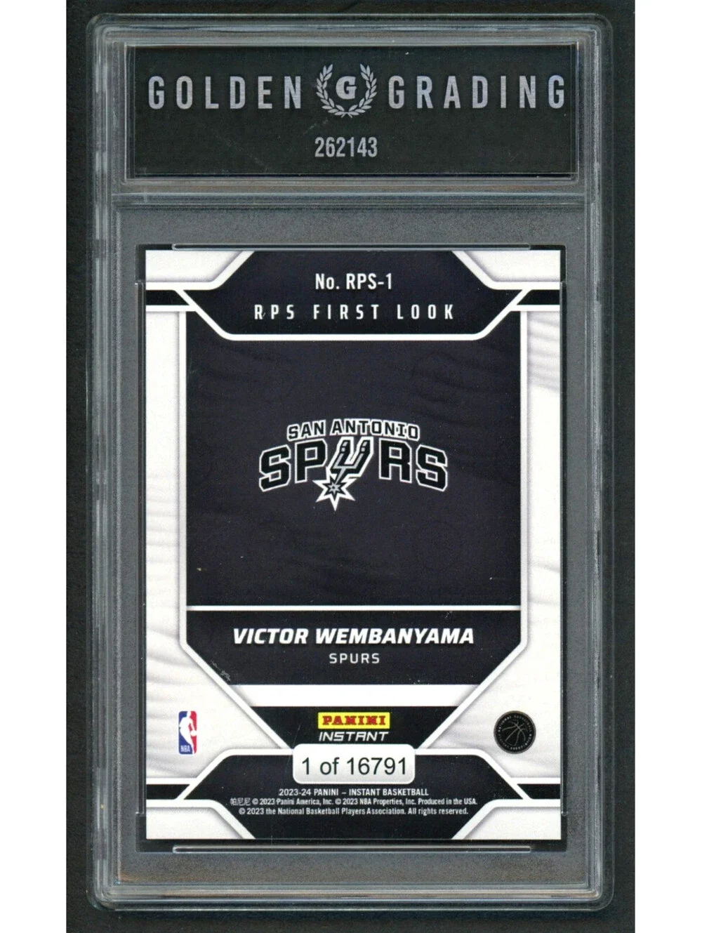 2023 Panini Instant # RPS-1  Victor Wembanyama Rookie Card (RC) Mint 9